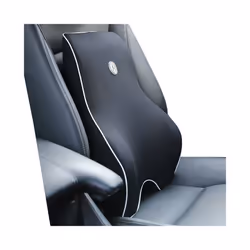 Car Cushion Car Headrest  Neck Pillow Lumbar pillow Seat Support Waist - black 1 set