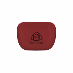Embroidery Car Headrest Ultra Soft Suede Pillow Car Seat Rest Cushion - Red wine-neck