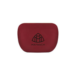 Embroidery Car Headrest Ultra Soft Suede Pillow Car Seat Rest Cushion - Red wine-neck