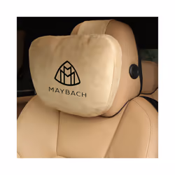 Embroidery Car Headrest Ultra Soft Suede Pillow Car Seat Rest Cushion - Gray-neck