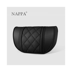 leather Car Seat Rest Cushion Headrest Car Neck Pillows For Mercedes - Black