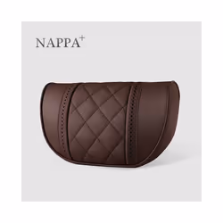 leather Car Seat Rest Cushion Headrest Car Neck Pillows For Mercedes - Coffee