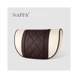 leather Car Seat Rest Cushion Headrest Car Neck Pillows For Mercedes - Beige coffee
