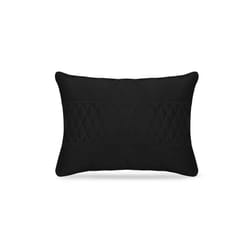 Embroidery Car Headrest Ultra Soft Suede Pillow Car Seat Rest Cushion - Black-waist