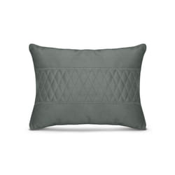 Embroidery Car Headrest Ultra Soft Suede Pillow Car Seat Rest Cushion - Gray-waist
