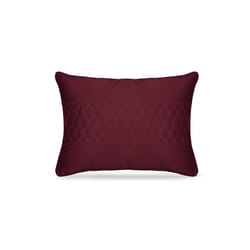 Embroidery Car Headrest Ultra Soft Suede Pillow Car Seat Rest Cushion - Red wine-waist