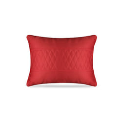 Embroidery Car Headrest Ultra Soft Suede Pillow Car Seat Rest Cushion - Red-waist