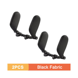 360 Degree Adjustable Car Headrest Pillow U-Shaped Car Seat Pillow for - 2PCS Black Fabric