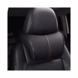 Adjustable Car Headrest Pillow Set Leather Auto Neck Protection Rest Pillows - Olive Green