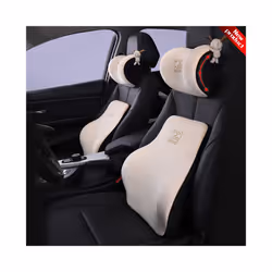 Universal Facecloth Car Seat Neck Headrest Car Seat Lumbar Pillow Memory - Lumbar support F