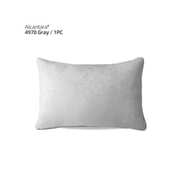 Alcantara Car Lumbar Support Pillow Headrest Back Cushion Auto Accessories - Alcantara Gray 1pc