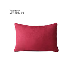 Alcantara Car Lumbar Support Pillow Headrest Back Cushion Auto Accessories - Alcantara Red 1pc