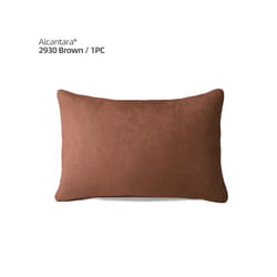 Alcantara Car Lumbar Support Pillow Headrest Back Cushion Auto Accessories - Alcantara Brown 1pc