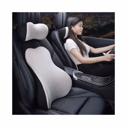3D Diatom Memory Foam Car Neck Pillow Capri Material Car Pillow Waist - Brown Waist