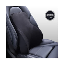 3D Diatom Memory Foam Car Neck Pillow Capri Material Car Pillow Waist - Black Waist