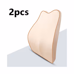 Memory Foam Car Seat Support Waist Cushion Automobile Slow Rebound Headrest - 2pcs back