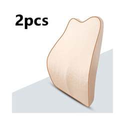 Memory Foam Car Seat Support Waist Cushion Automobile Slow Rebound Headrest - 2pcs back