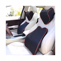 Memory Foam Car Seat Support Waist Cushion Automobile Slow Rebound Headrest - 2pcs back
