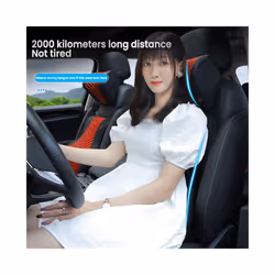 Car Neck Massage Pillow Lumbar Support Cushion Auto Seat  Relax Head Waist - Massage-Black-Waist