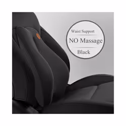 Electric Massage Lumbar Support Car Waist Seat Back Cushion Car Pillow - NO Massage Waist BK