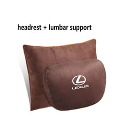 Top Quality Car Headrest Neck Support Seat Soft Neck Pillow for Lexus - mocha combination