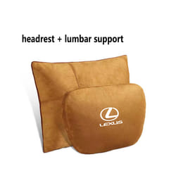 Top Quality Car Headrest Neck Support Seat Soft Neck Pillow for Lexus - brown combination
