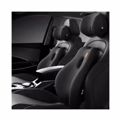 Car Neck Massage Pillow Lumbar Support Cushion Auto Seat Travel Relax - grey suit