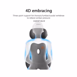 Car Neck Massage Pillow Lumbar Support Cushion Auto Seat Travel Relax - grey suit