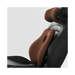 Car Neck Massage Pillow Lumbar Support Cushion Auto Seat Travel Relax - brown suit