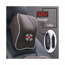 USB Charger Electric Vibration Car Massager Pillow Pain Relief Car Seat - Coffee-Neck-12V