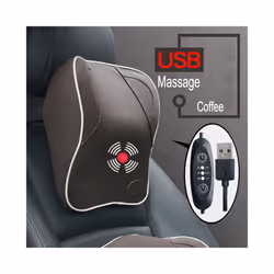 USB Charger Electric Vibration Car Massager Pillow Pain Relief Car Seat - Coffee-Neck-USB