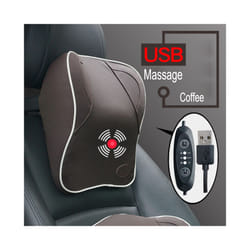 USB Charger Electric Vibration Car Massager Pillow Pain Relief Car Seat - Coffee-Neck-USB