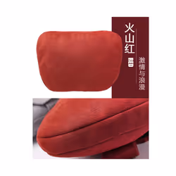 2Pcs Car Headrest Neck Pillow Neck Support Pillow Cushion for Mercedes - Red
