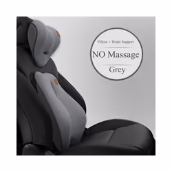 Electric Massage Lumbar Support Car Waist Seat Back Cushion Car Pillow - NO Massage Set GY