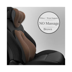Electric Massage Lumbar Support Car Waist Seat Back Cushion Car Pillow - NO Massage Set BN