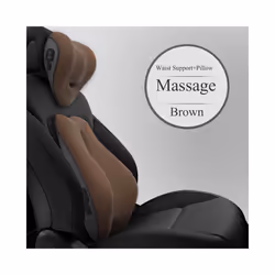 Electric Massage Lumbar Support Car Waist Seat Back Cushion Car Pillow - Massage Set BN