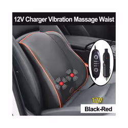 USB Charger Electric Vibration Car Massager Pillow Pain Relief Car Seat - Red-Waist-12V