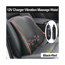 USB Charger Electric Vibration Car Massager Pillow Pain Relief Car Seat - Red-Waist-12V