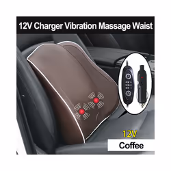 USB Charger Electric Vibration Car Massager Pillow Pain Relief Car Seat - Coffee-Waist-12V