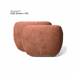 Alcantara Soft Car Headrest Neck Pillow Cushion Auto Accessories Universal - Alcantara Brown 2pcs
