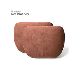 Alcantara Soft Car Headrest Neck Pillow Cushion Auto Accessories Universal - Alcantara Brown 2pcs