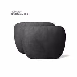 Alcantara Soft Car Headrest Neck Pillow Cushion Auto Accessories Universal - Alcantara Black 2pcs
