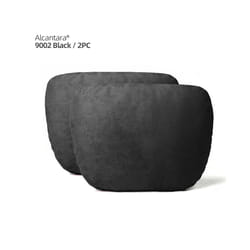 Alcantara Soft Car Headrest Neck Pillow Cushion Auto Accessories Universal - Alcantara Black 2pcs
