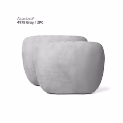 Alcantara Soft Car Headrest Neck Pillow Cushion Auto Accessories Universal - Alcantara Gray 2pcs