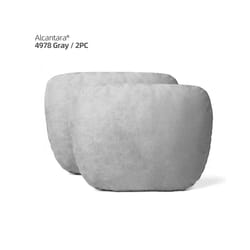 Alcantara Soft Car Headrest Neck Pillow Cushion Auto Accessories Universal - Alcantara Gray 2pcs