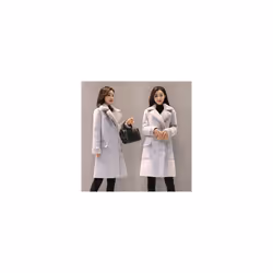Winter Fashion New High Quality Rabbit fur coat Velvet Fur Coat Long F - L, Pink