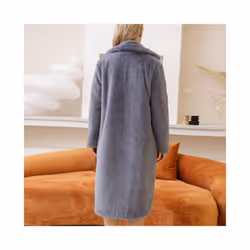 2024 New Female Winter Plush Thick Warm Loose Women Faux Rabbit Fur Co - L, yellow