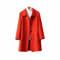 Popular Woolen Outerwear  Warm Skin-touching Winter Coat  Women Winter - M, Red