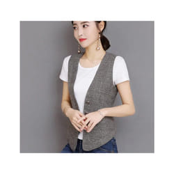 2024 New Women's Suit Vest V-Neck Single Breasted Sleeveless Jacket So - M, sehnhuise