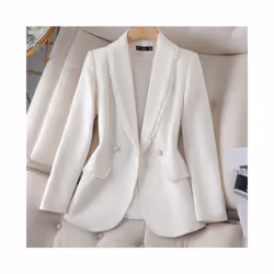 Yitimuceng Prink Woolen Blazers for Women New Korean Fashion Elegant L - xxL, White